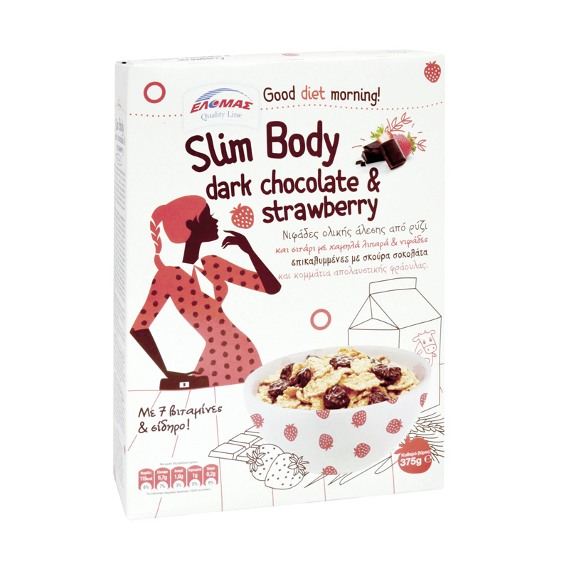ΕΛΟΜΑΣ Slim Body dark chocolate & strawberry 375g