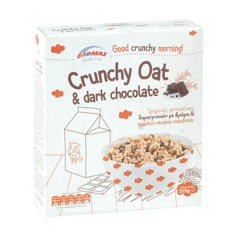 ΕΛΟΜΑΣ Δημητριακά Crunchy Oat & Dark Chocolate 375g