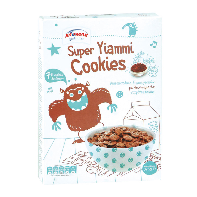 ΕΛΟΜΑΣ Δημητριακά Super Yiammi Cookies 375g