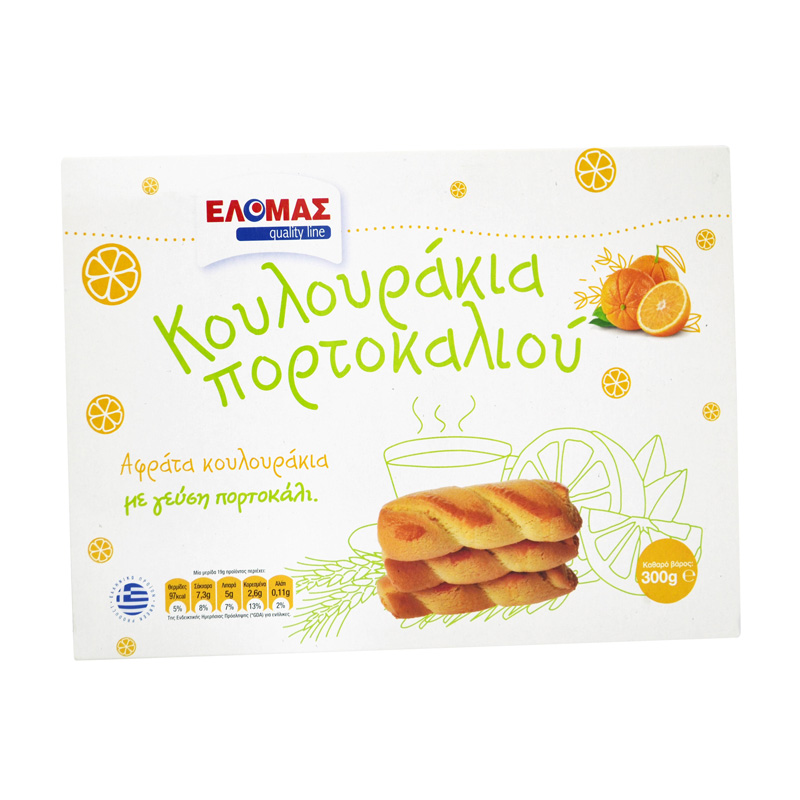 ΕΛΟΜΑΣ Κουλουράκια πορτοκαλιού 300g