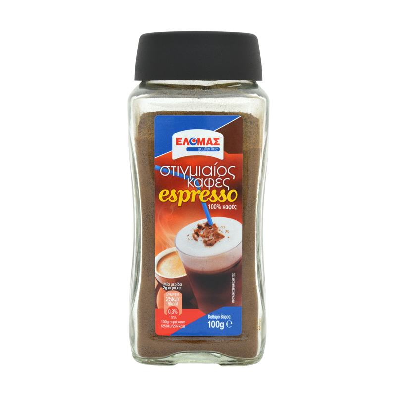 ΕΛΟΜΑΣ Στιγμιαίος καφές espresso 100g
