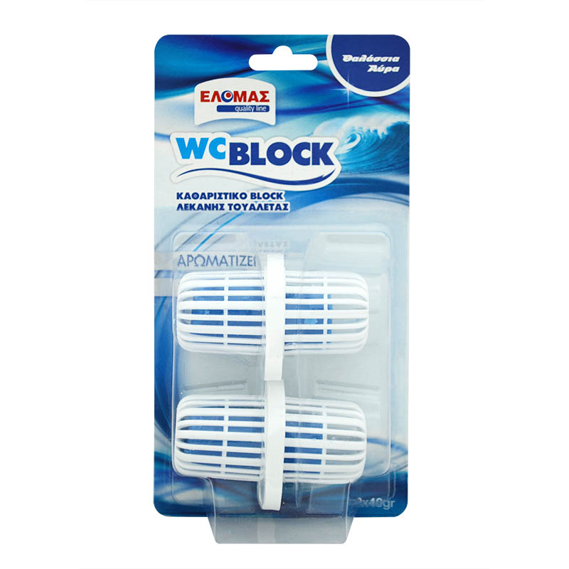 ΕΛΟΜΑΣ Wc block Θαλάσσια αύρα 2x40g