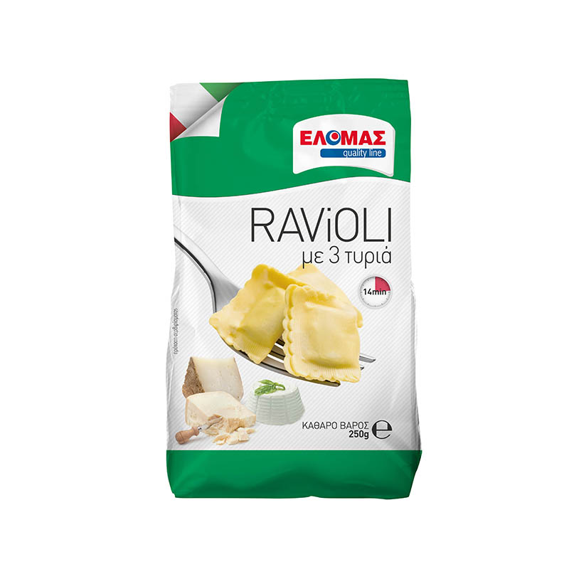 ΕΛΟΜΑΣ ραβιόλι 3 τυριά 250g