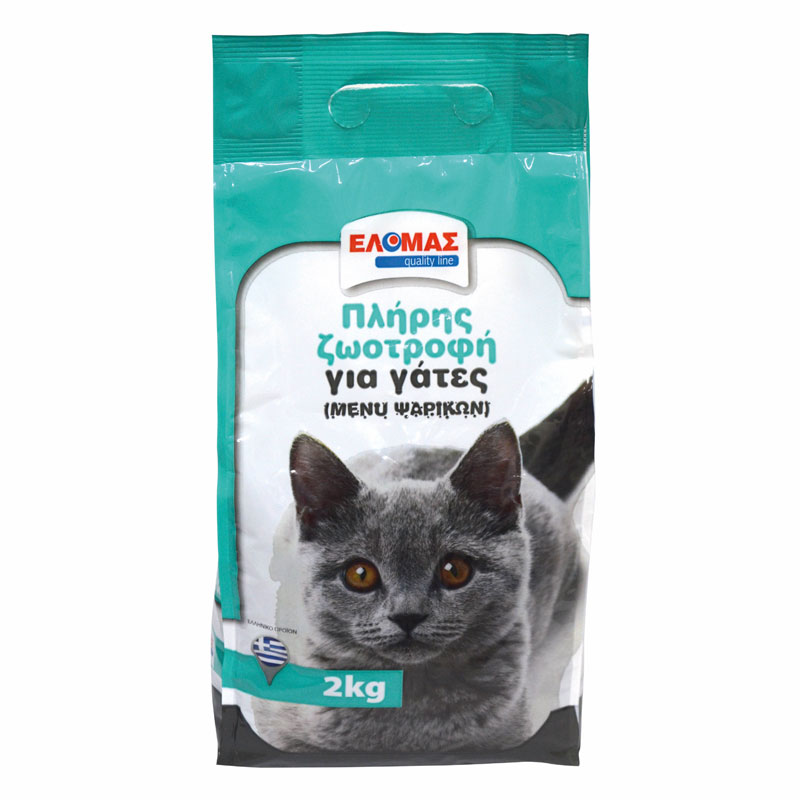 ΕΛΟΜΑΣ Ξηρά τροφή γάτας μενού ψαρικών 2kg