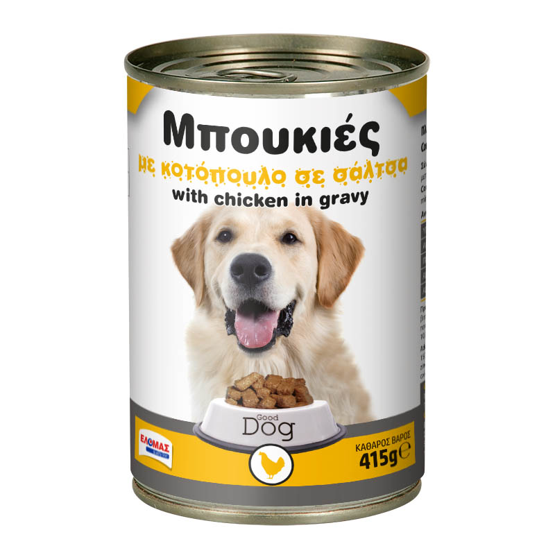 ΕΛΟΜΑΣ Σκυλοτροφή με κοτόπουλο σε σάλτσα 415g