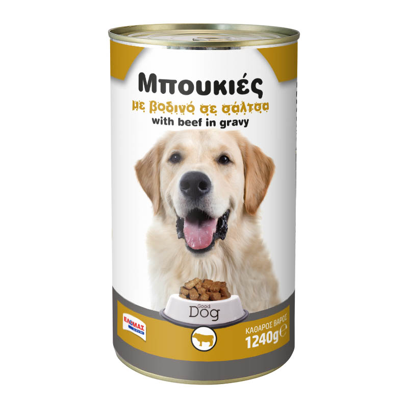 ΕΛΟΜΑΣ Σκυλοτροφή με βοδινό σε σάλτσα 1240g