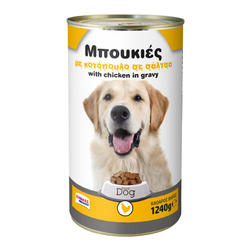 ΕΛΟΜΑΣ Σκυλοτροφή με κοτόπουλο σε σάλτσα 1240g